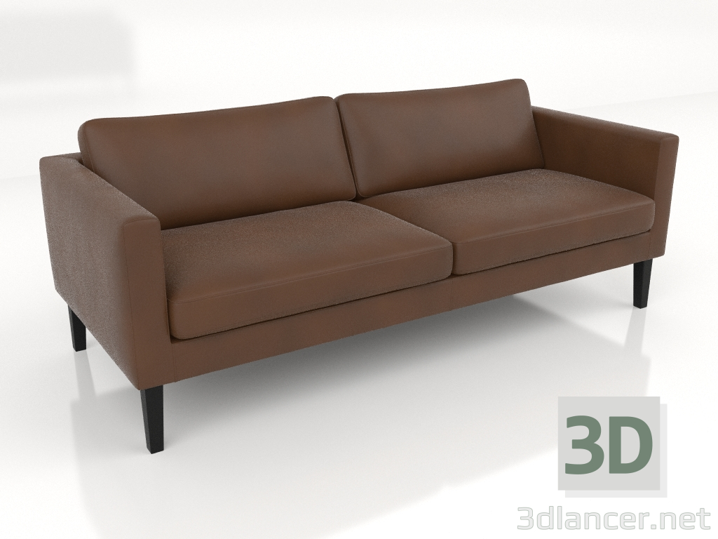 3D Modell 3-Sitzer-Sofa (hohe Beine, Leder) - Vorschau