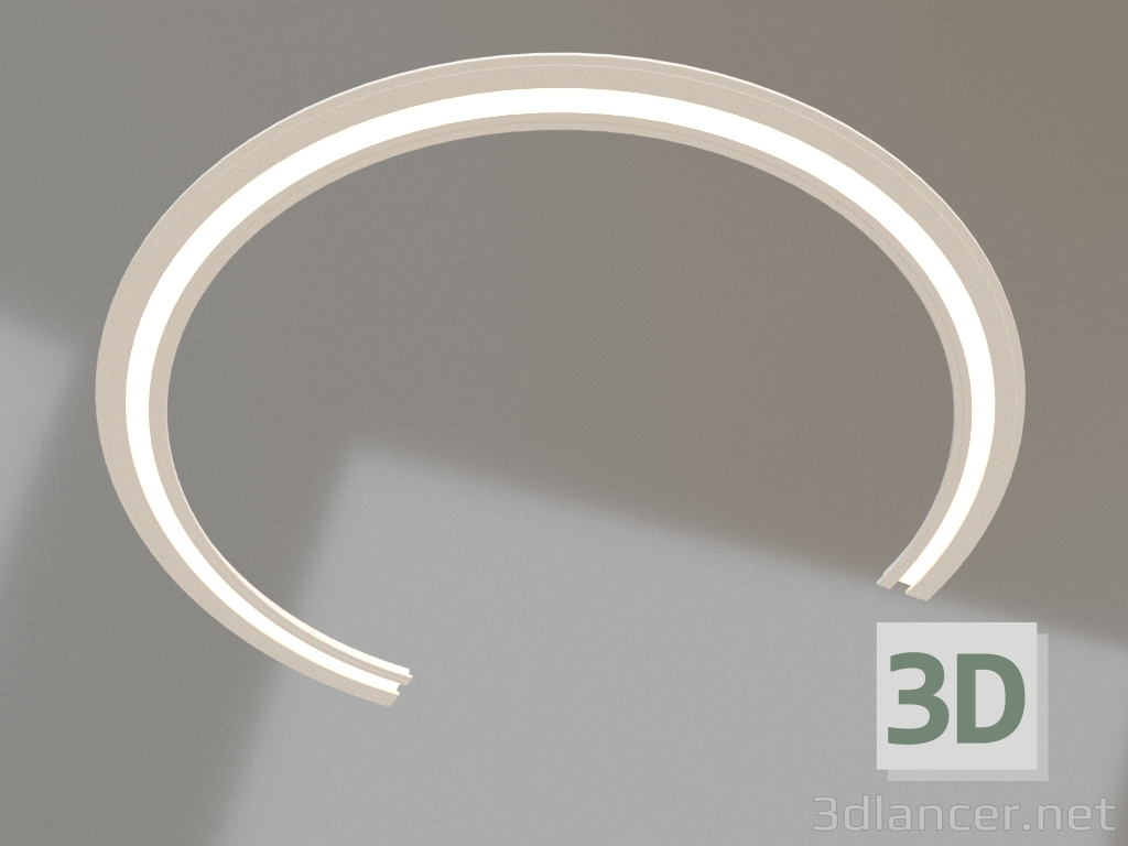 3d model Built-in plaster ceiling lamp LINE 009 (158x52) Rad light output 50 mm - preview