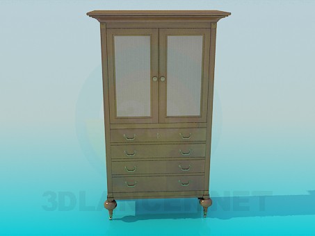 modèle 3D Armoire avec tiroirs - preview