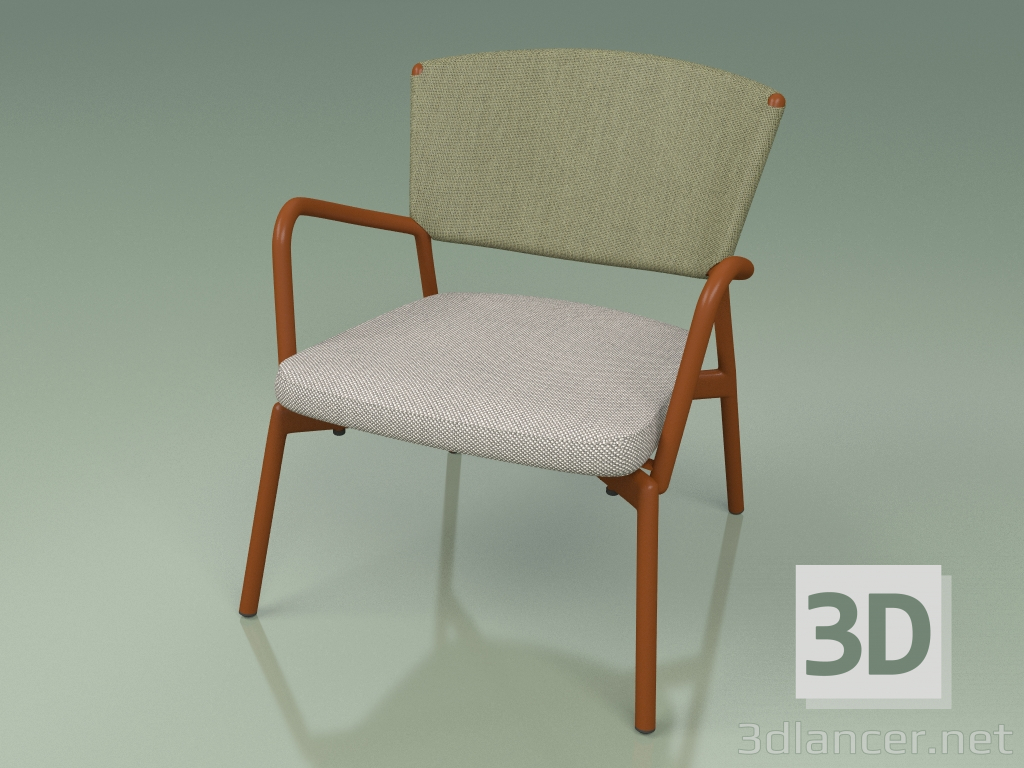 Modelo 3d Poltrona com assento macio 027 (Metal Rust, Batyline Olive) - preview