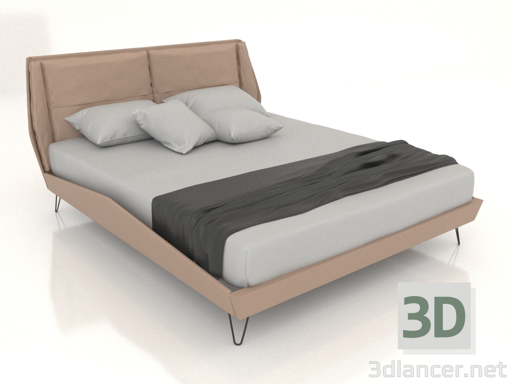 3d model Cama doble ASOLO 1600 (A2280) - vista previa