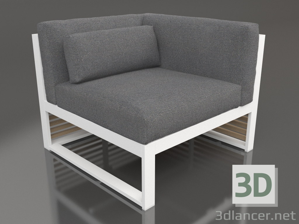 3D modeli Modüler kanepe 6. bölüm sağ (Beyaz) - önizleme