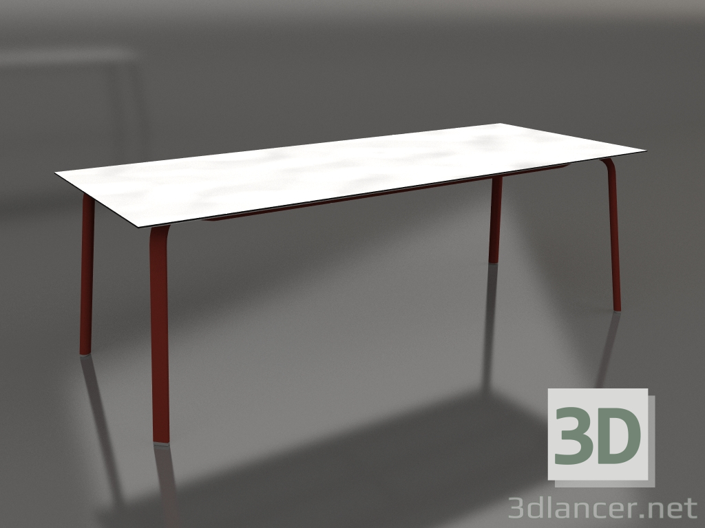 3d model Mesa de comedor 220 (Rojo vino) - vista previa