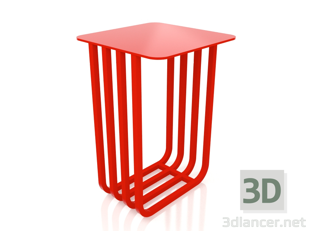 Modelo 3d Mesa lateral (vermelha) - preview