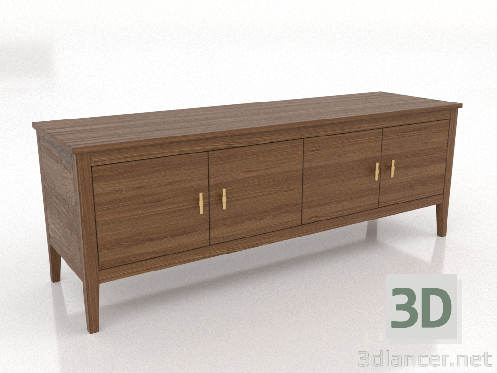 modèle 3D Meuble TV 3 1500 mm (noyer clair) - preview modèle 3D Meuble TV 3 1500 mm (noyer clair) - preview