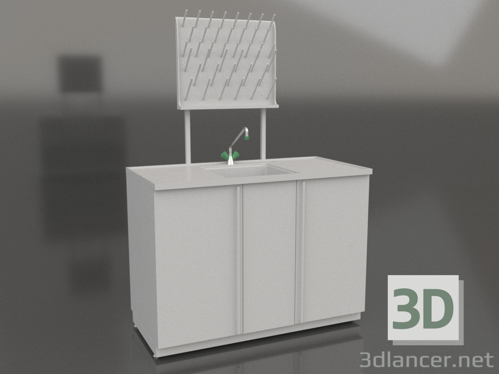modèle 3D Évier chimique de laboratoire LK-1200 SMS-PV - preview modèle 3D Évier chimique de laboratoire LK-1200 SMS-PV - preview