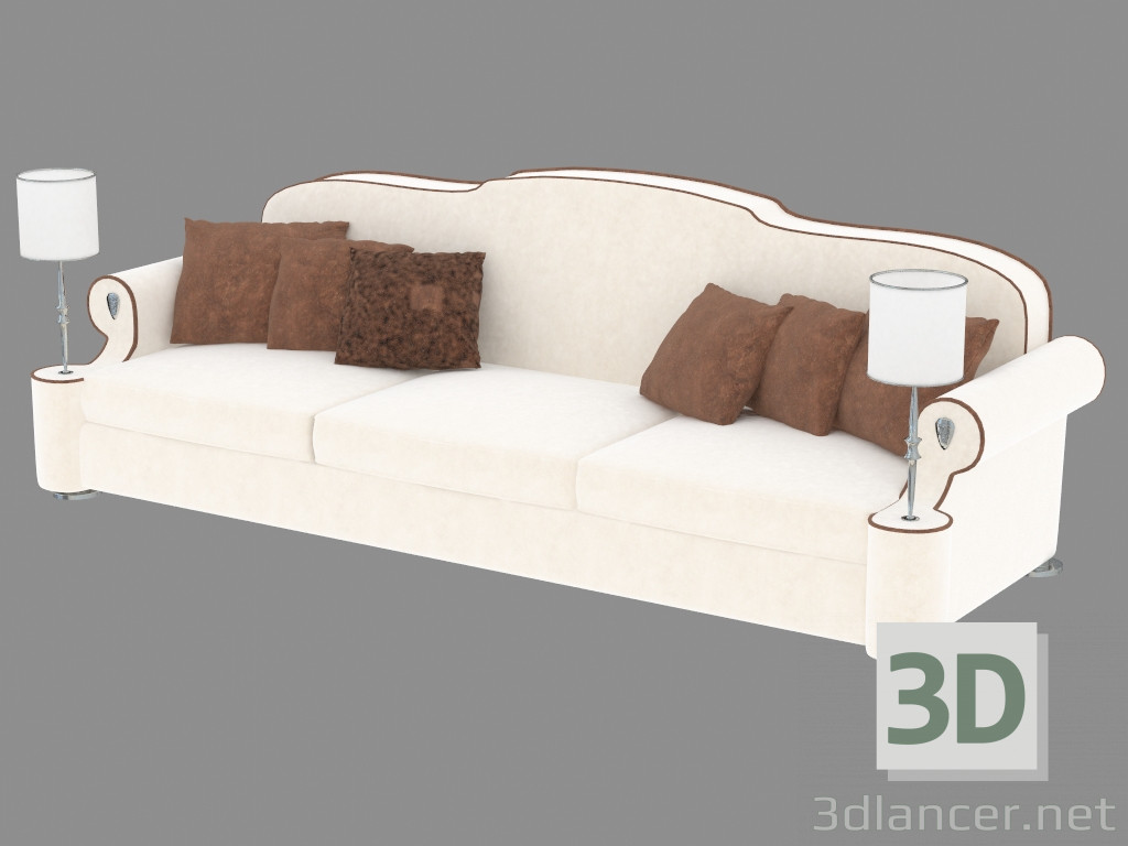 3d model Sofá al estilo de art deco Diplomate - vista previa