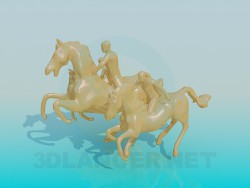 Caballos del monumento tres