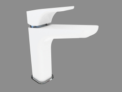 Rubinetto per lavabo con rivestimento rialzato - cromato bianco Hiacynt (BQH W21K)