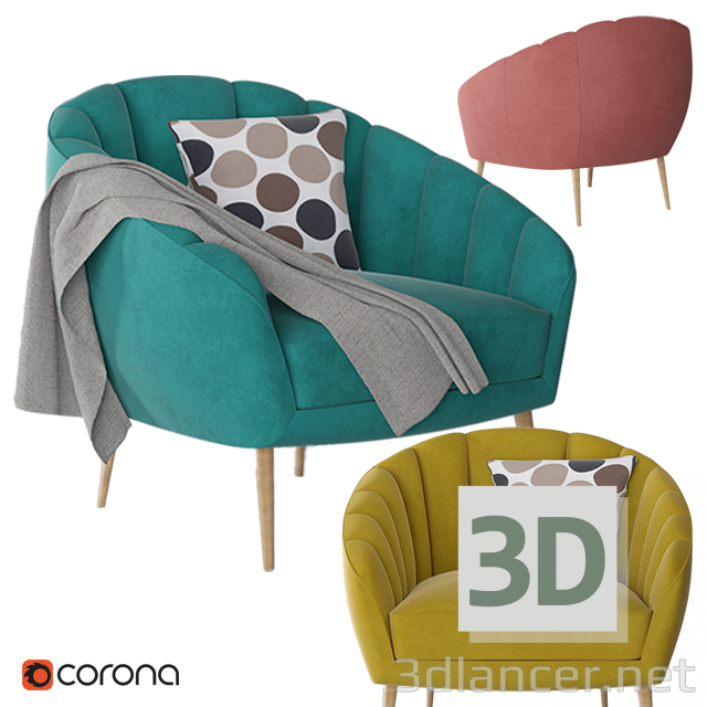 Sillón MD 1962 3D modelo Compro - render