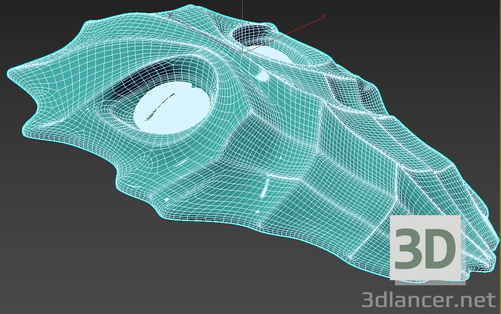 3d Маска фантастического монстра модель купить - ракурс