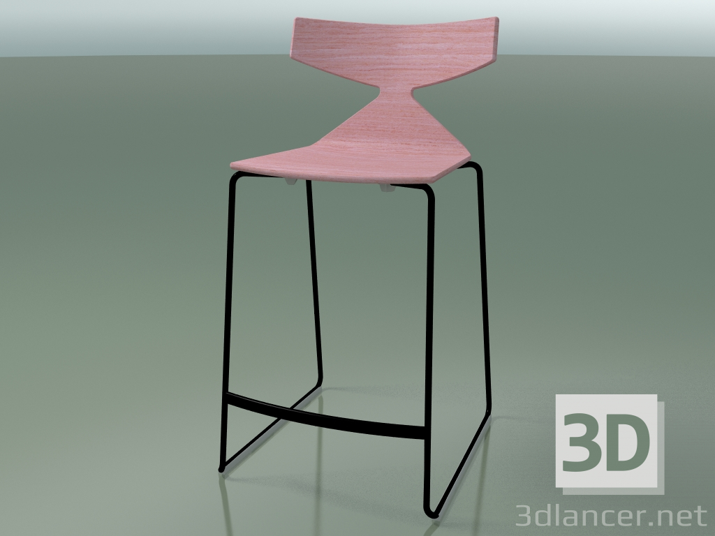 Modelo 3d Banqueta Bar Empilhável 3703 (Rosa, V39) - preview