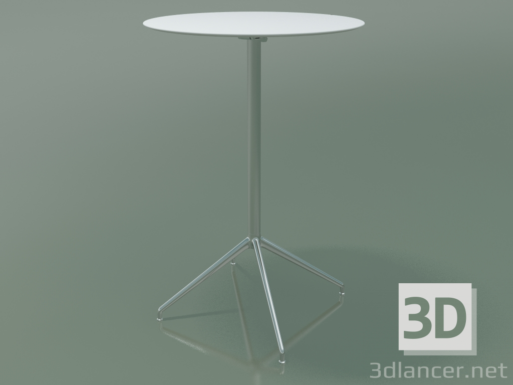 3d model Mesa redonda 5751 (H 103.5 - Ø69 cm, desplegado, blanco, LU1) - vista previa