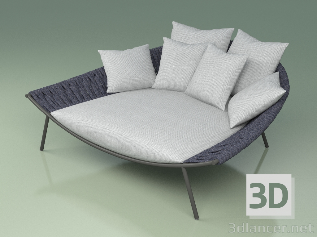 modèle 3D Couch 001 (ceinture gris-bleu) - preview