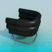 3d model Armchair on metal support - preview