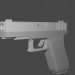 modèle 3D Glock bas poly - preview