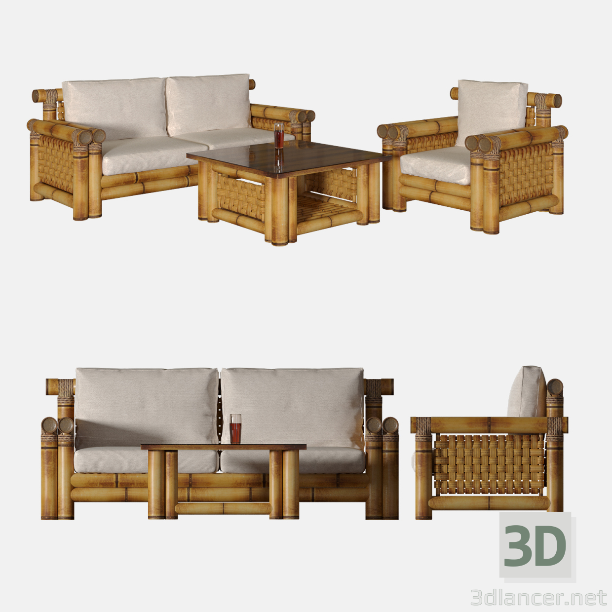 Bambú Samaya Joenfa 3D modelo Compro - render