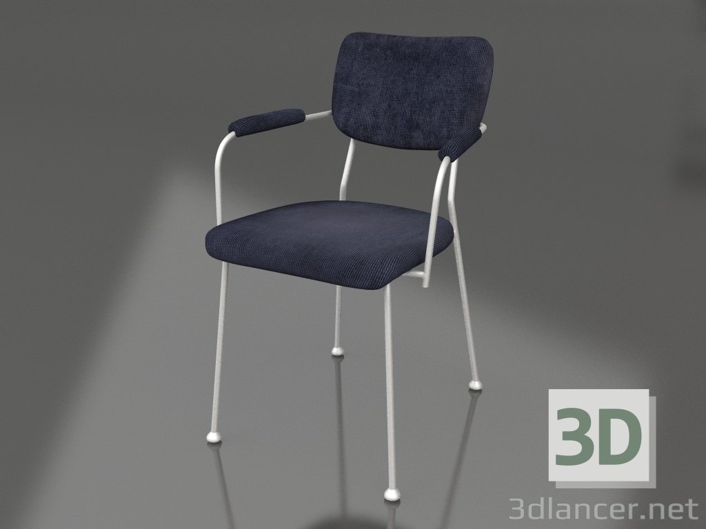 3D modeli Benson sandalye (başka bir seçenek) (Koyu Mavi) - önizleme