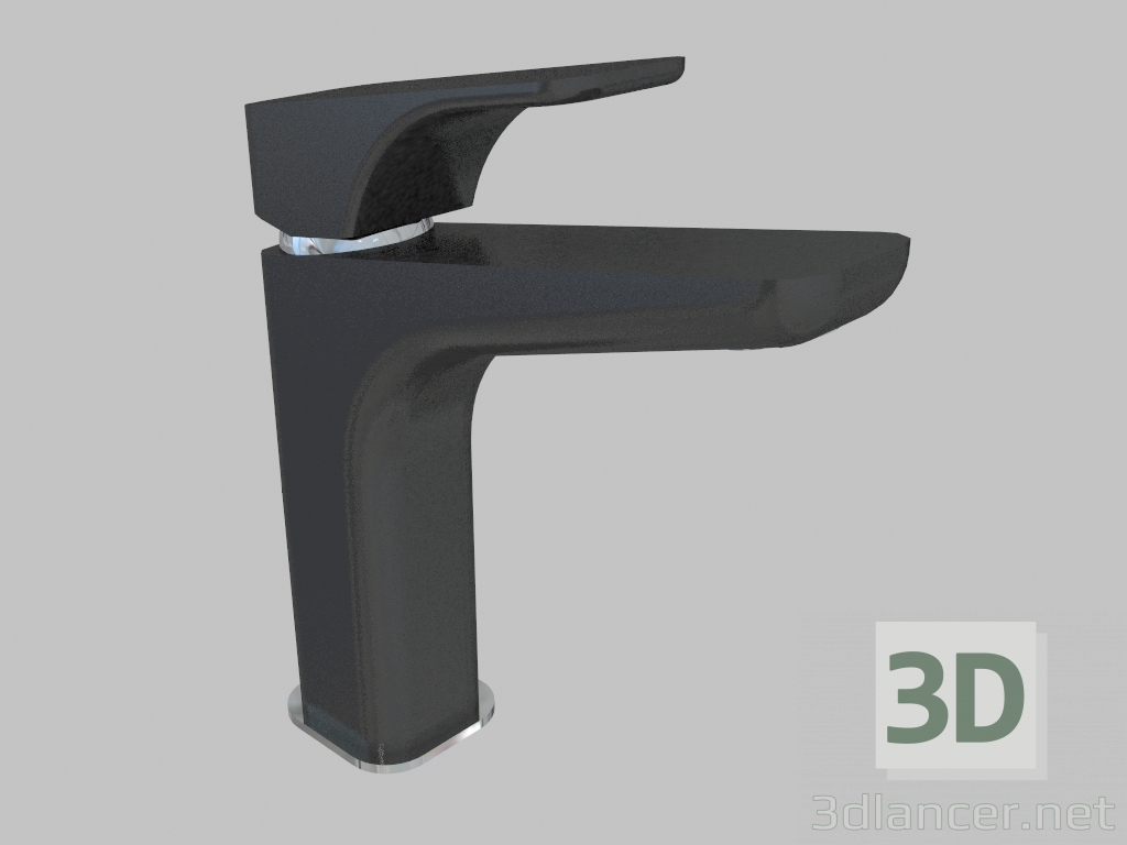 3d model Washbasin mixer with raised casing - chrome black Hiacynt (BQH B21K) - preview