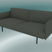 3D Modell Doppelsofa Outline (Fiord 961, Schwarz) - Vorschau