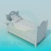 3D Modell Gitterbett/Babybett - Vorschau