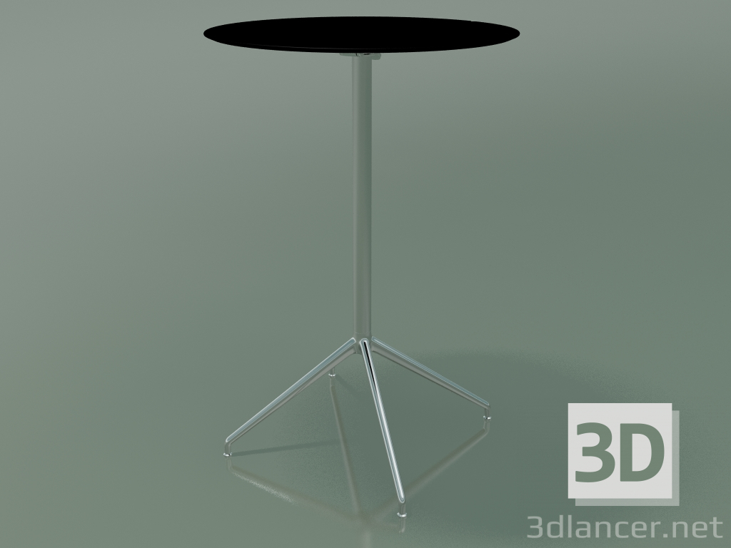 modèle 3D Table ronde 5751 (H 103,5 - Ø69 cm, étalée, Noir, LU1) - preview