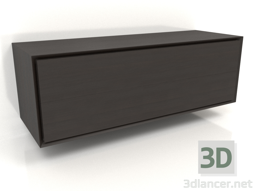 modello 3D Armadio TM 011 (1200x400x400, legno marrone scuro) - anteprima