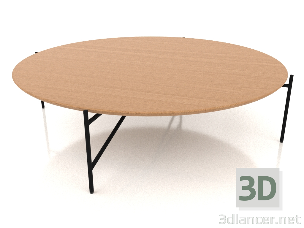 3d model Low table d120 with a wooden table top - preview