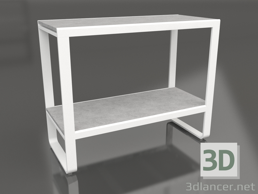 modello 3D Mensola 90 (DEKTON Kreta, Bianco) - anteprima