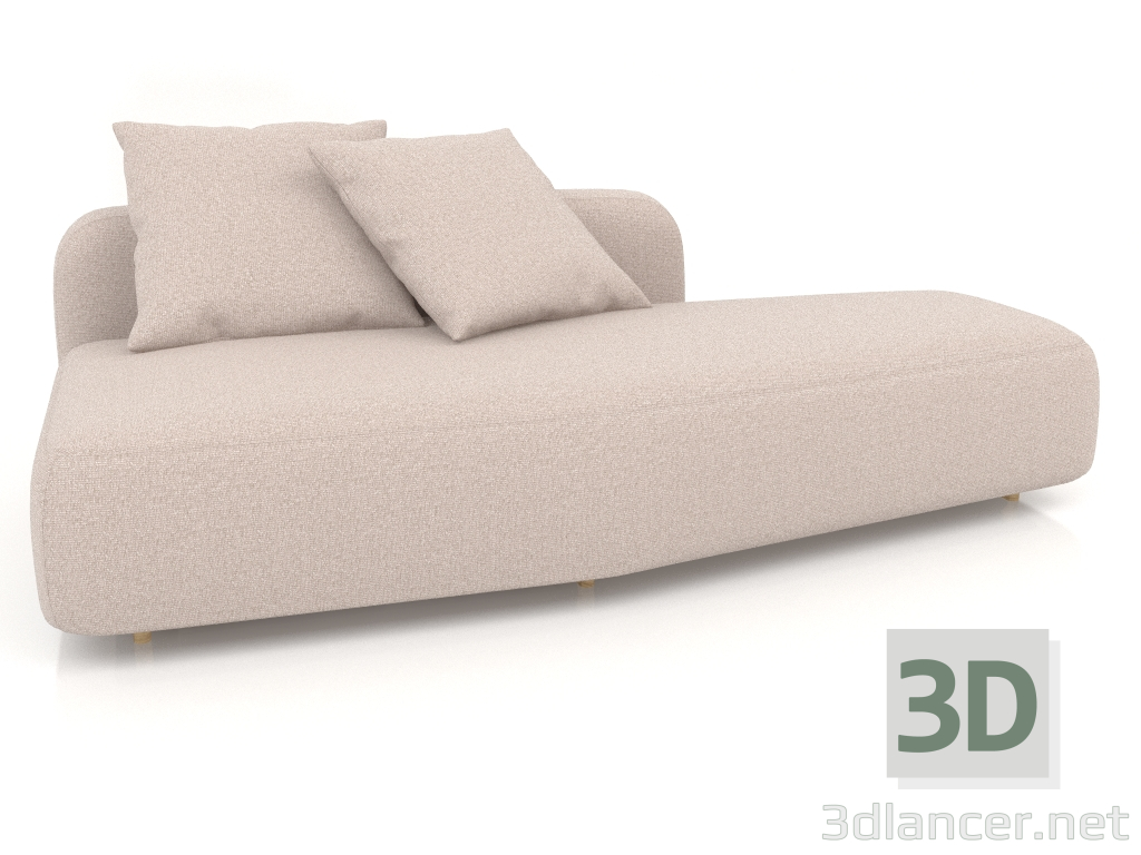 3d model Sofá modular sección 2 izquierda - vista previa