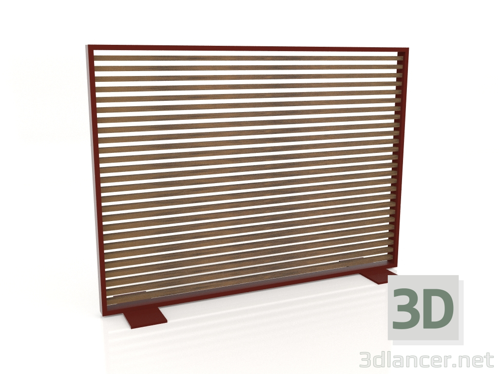 3D modeli Suni ahşap ve alüminyumdan yapılmış bölme 150x110 (Tik, Şarap kırmızısı) - önizleme