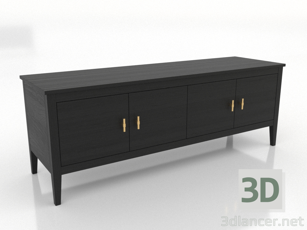 3d модель Тумба ТВ 3 1500 мм (чорний RAL 9005) – превью 3d модель Тумба ТВ 3 1500 мм (чорний RAL 9005) – превью