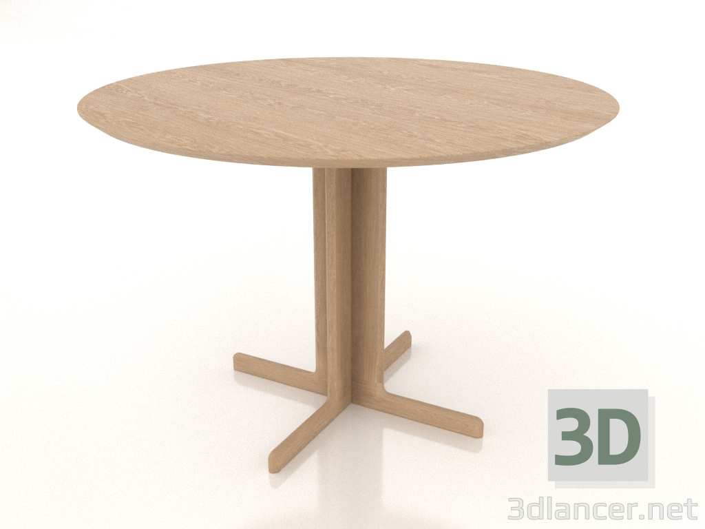 Modelo 3d Mesa de jantar 1100 mm (Carvalho branqueado) - preview