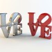 3d model Letters LOVE - preview