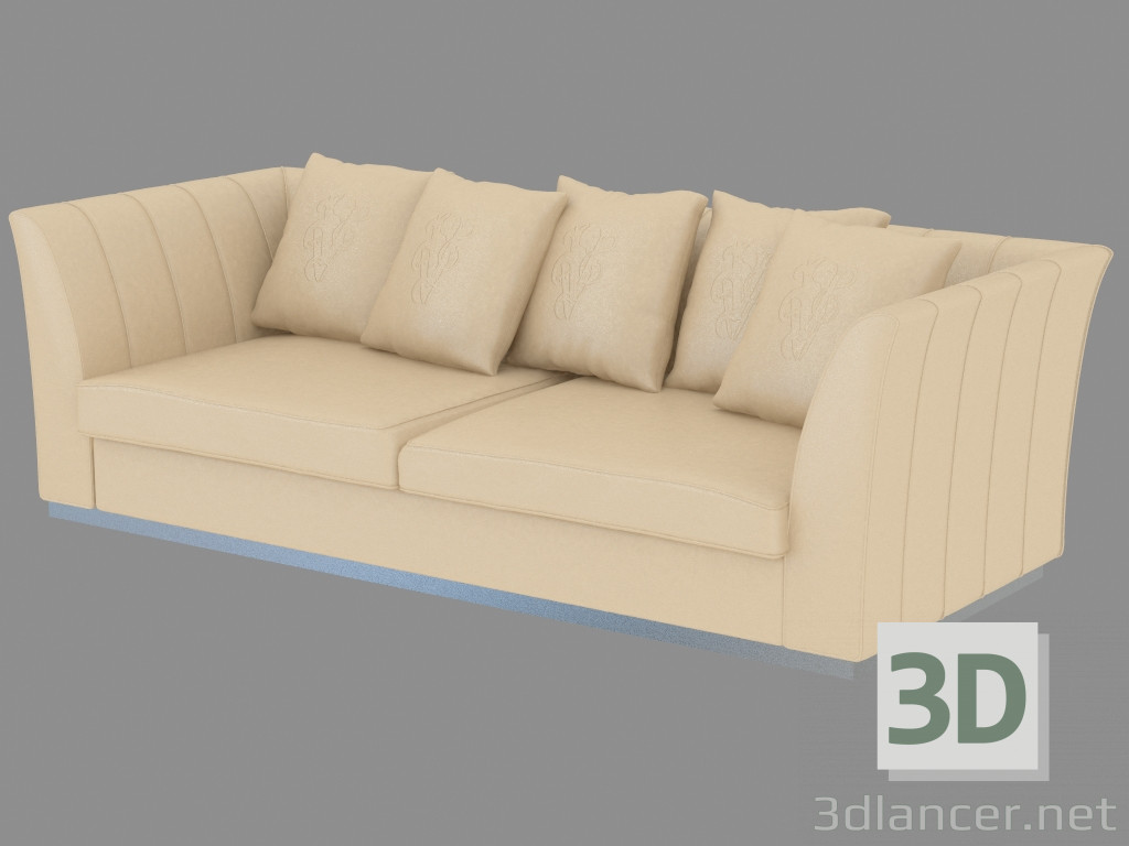 3d model Sofá de cuero doble Jarret - vista previa