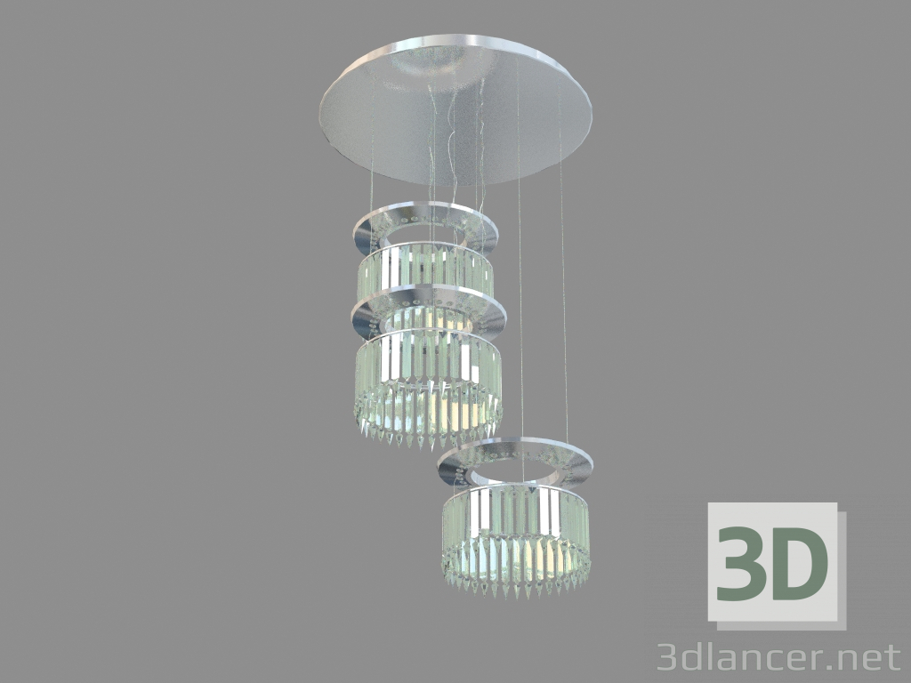 Modelo 3d Люстра Lady Crinoline Lustre Comete CEI 3 modules - preview