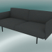 3D Modell Doppelsofa Outline (Hallingdal 166, Schwarz) - Vorschau