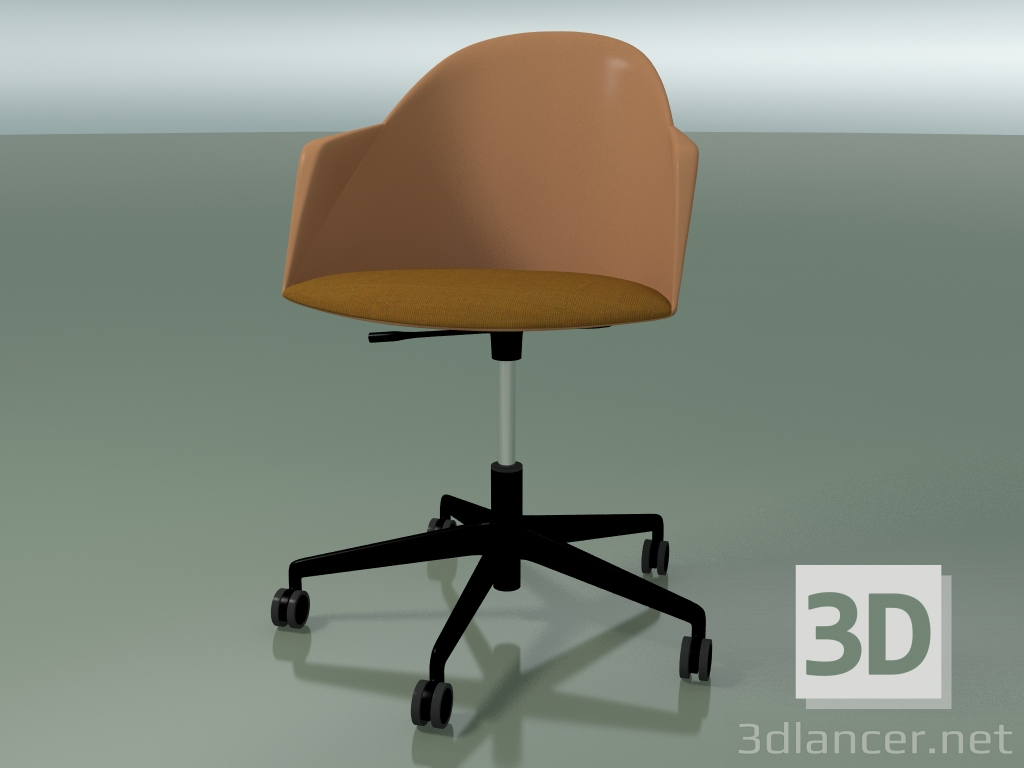 3D Modell Stuhl 2311 (5 Räder, mit Kissen, PA00002, PC00004 Polypropylen) - Vorschau