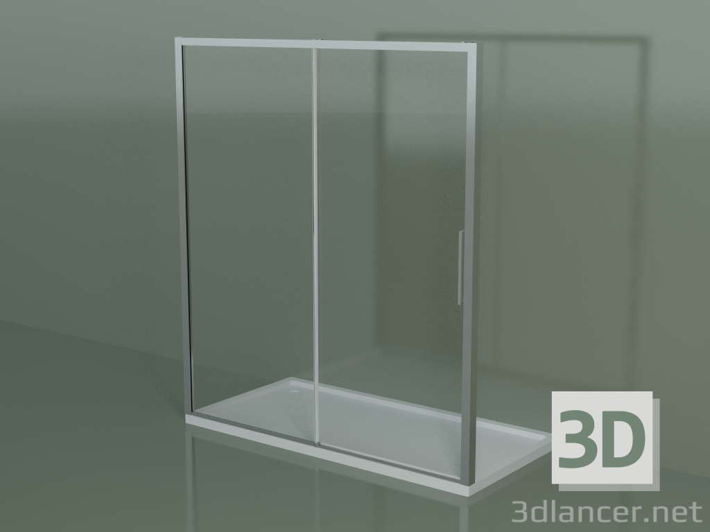 3d model Cabina de ducha corredera ZN 180, para plato de ducha en nicho - vista previa