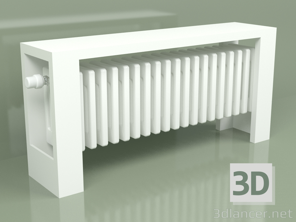 modello 3D Radiator Delta Column Bench V (H300 L1000 B177, RAL - 9016) - anteprima