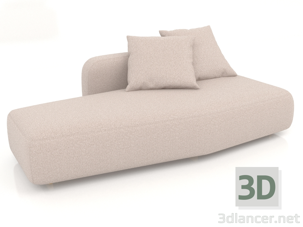 Modelo 3d Sofá modular, seção 2 direita - preview