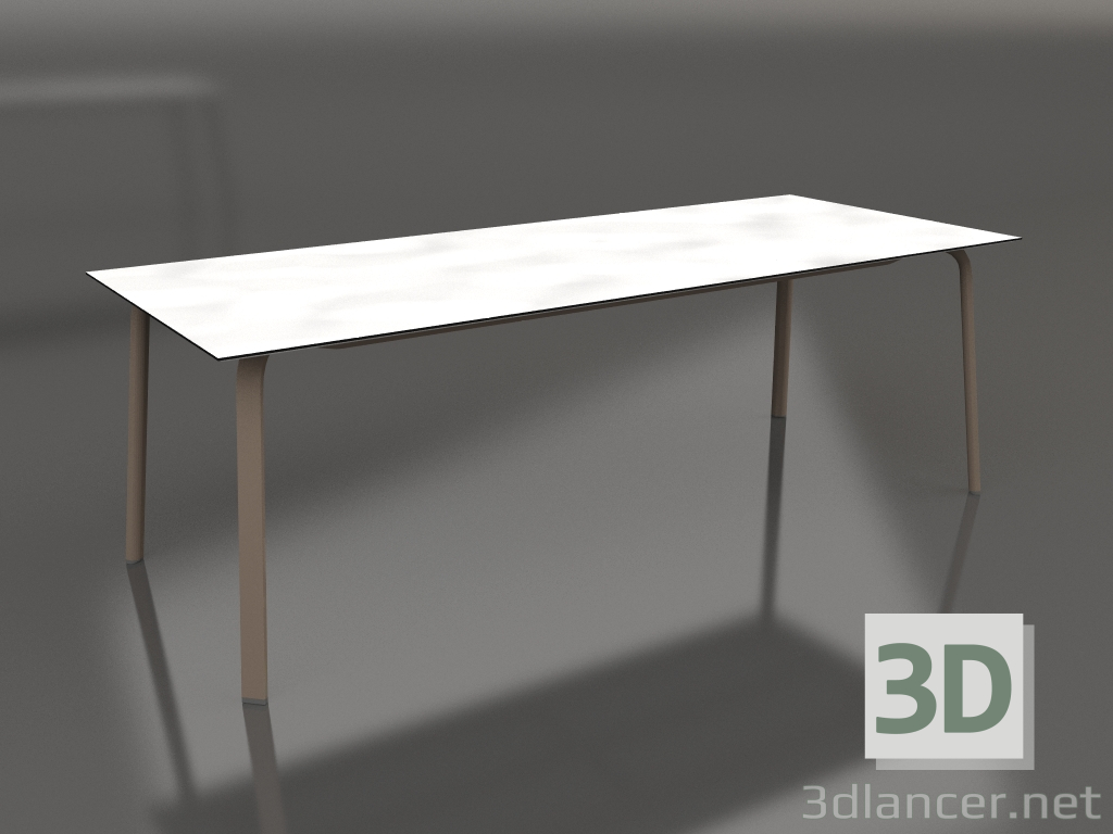 3d model Mesa de comedor 220 (Bronce) - vista previa