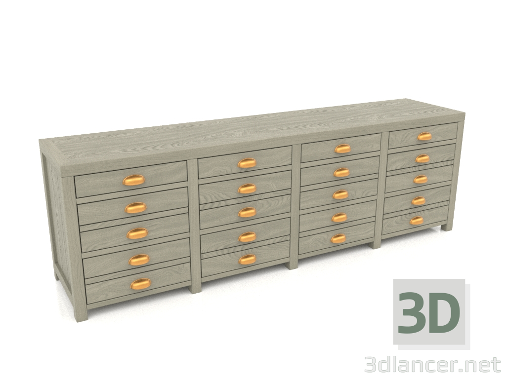 3d model Consola (4 secciones) - vista previa