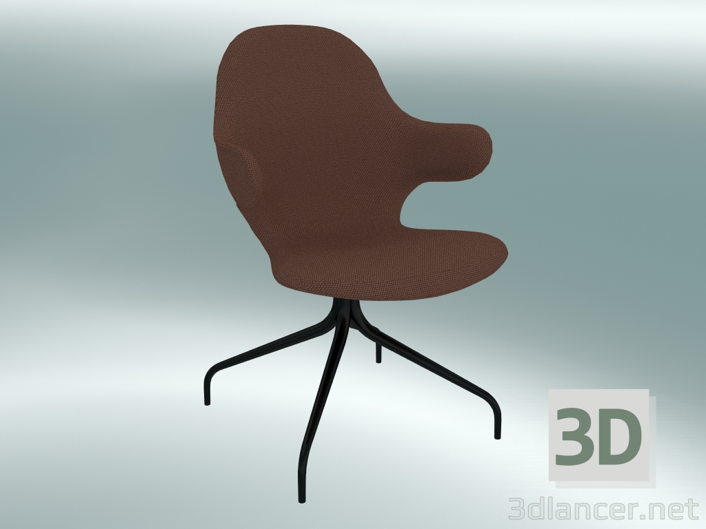 modèle 3D Fauteuil pivotant Catch (JH2, 58x58 N 90cm, Acier recouvert de poudre noire, Steelcut Trio 2 - 365) - preview