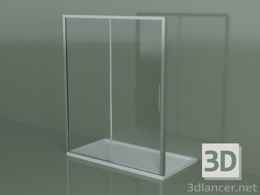 Modelo 3d Cabine de duche deslizante ZN 170, para base de duche em nicho - preview