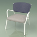 3d model Sillón con asiento blando 027 (Metal Milk, Batyline Blue) - vista previa