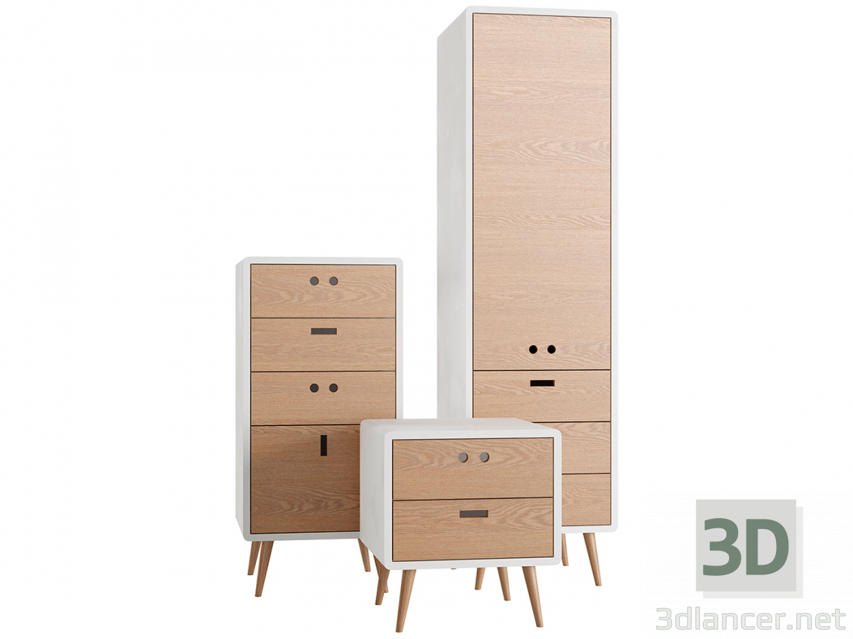 3d Nandos, Mario, Martins, DAM Drawers Set 01 model buy - render