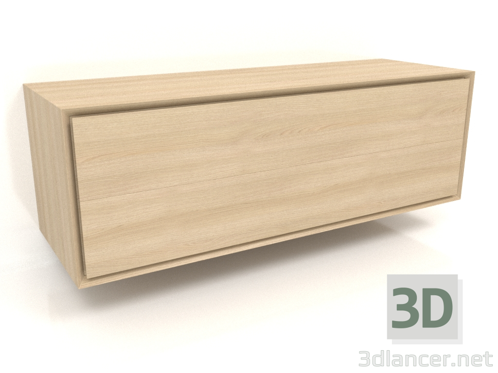 modello 3D Armadio TM 011 (1200x400x400, legno bianco) - anteprima