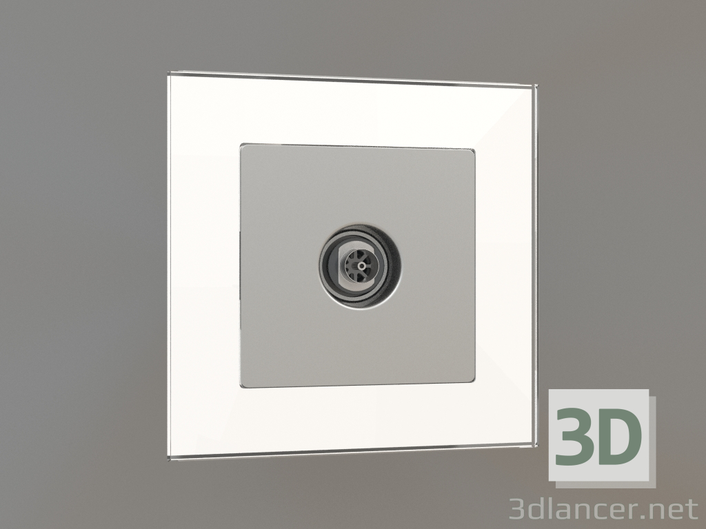 3d model TV socket (silver) - preview