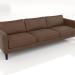 3d model 4-seater sofa (leather) - preview